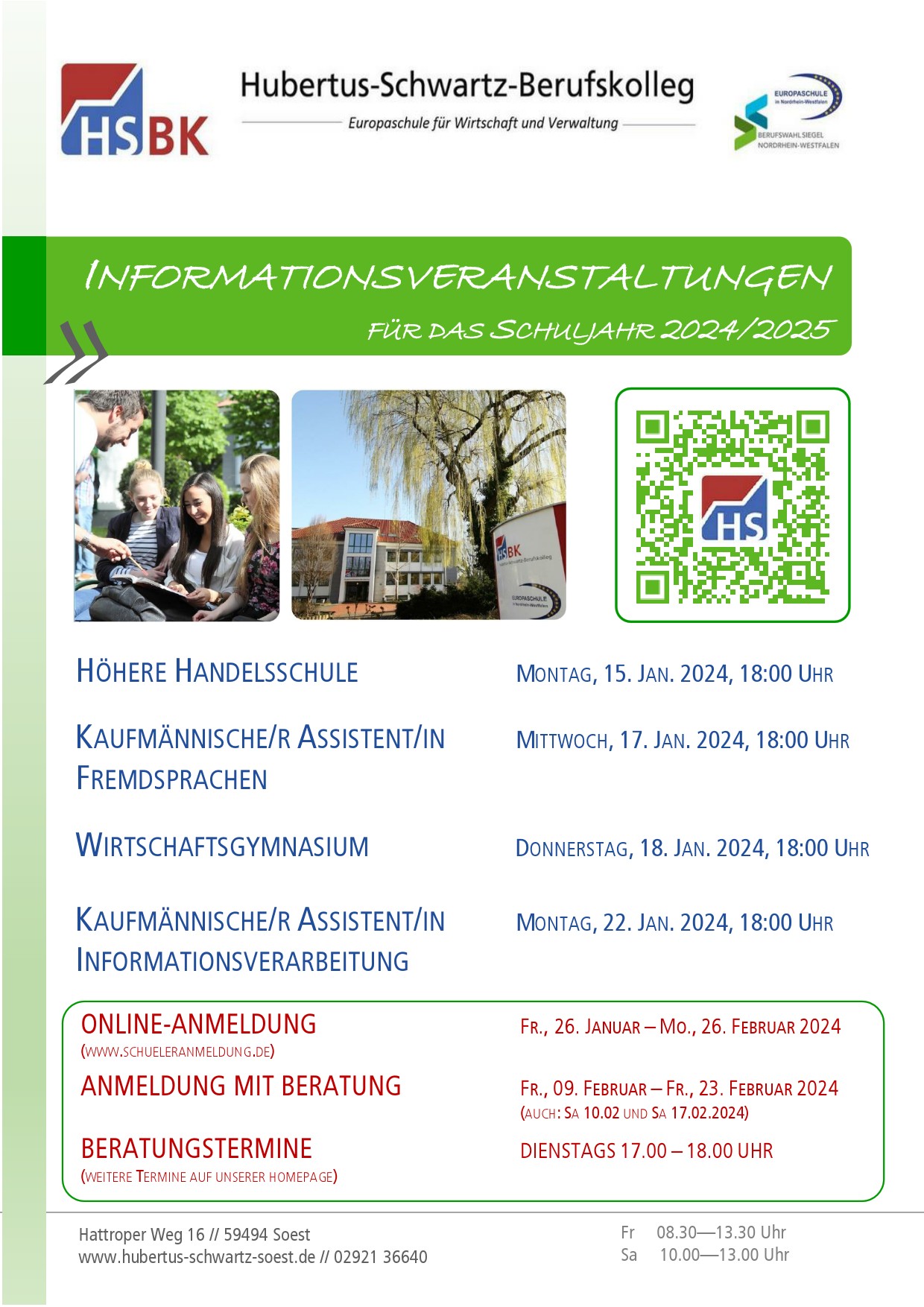 2024 Informationsveranstaltungen